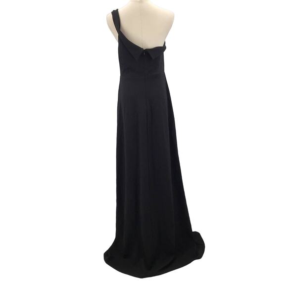 LULU'S L Iconic Sophistication Black One-Shoulder Asymmetrical Maxi Dress B74 - Picture 3 of 11